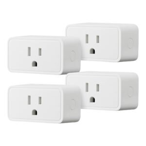 Amazon Basics Smart Plug, Works with Alexa Only, 2.4 GHz Wi-Fi, No Hub Required, 4-Pack, White