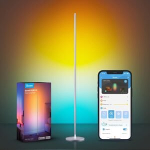 Govee RGBIC Floor Lamp, LED Corner Lamp Works with Alexa, Smart Modern Floor Lamp with Music Sync and 16 Million DIY Colors, Color Changing Standing Lamp for Bedroom Living Room...