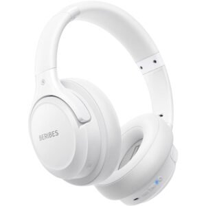 BERIBES Bluetooth Headphones Over Ear, 65H Playtime and 6 EQ Music Modes Wireless Headphones with Mic, HiFi Stereo Foldable Lightweight Headset, Deep Bass for Home Office...
