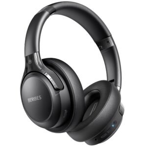 BERIBES Bluetooth Headphones Over Ear, 65H Playtime and 6 EQ Music Modes Wireless Headphones with Microphone, HiFi Stereo Foldable Lightweight Headsets, Deep Bass for Home...