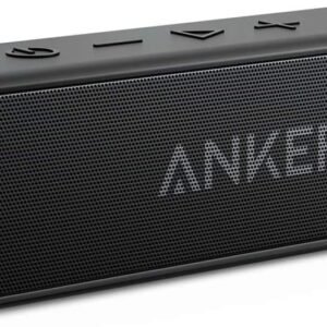 Anker Soundcore 2 Portable Bluetooth Speaker with 12W Stereo Sound, BassUp, IPX7 Waterproof, 24-Hour Playtime, Wireless Stereo Pairing, Speaker for Home, Outdoors, Travel
