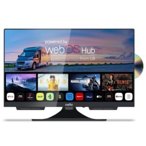 Cello C1924WSF 12 Volt 19 inch Smart Frameless TV With Built-in DVD | Ultrafast WebOS | Freeview Play | Pitch Perfect Speakers | Bluetooth | Netflix | Small TV for Motorhomes |...