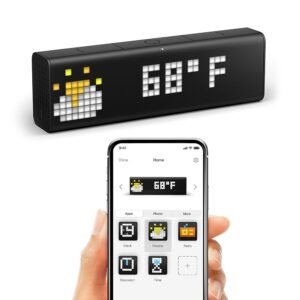 LaMetric Time Wi-Fi Clock for Smart Home, LM 37X8, Black