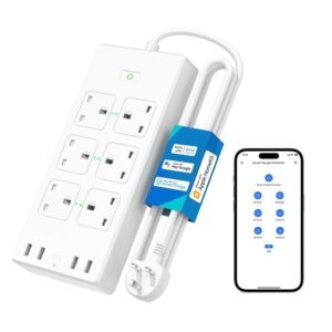 Meross Smart Power Strip, 6 Outlets + 4 USB Ports Smart Extension Lead, Compatible with Apple HomeKit, SmartThings, Amazon Alexa, Google Home, Voice/Remote Control, 6ft Long...