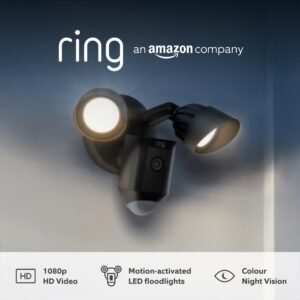 Ring Floodlight Cam Wired Plus | Outdoor Security Camera 1080p HD Video, LED Floodlights, Siren, Wifi, Hardwired | alternative to CCTV system | 30-day free trial of Ring Home |...
