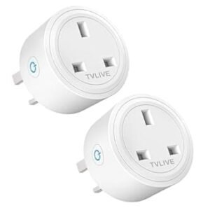 Smart Plug, TVLIVE 2 Pack 13A Smart Plugs Work that with Alexa (Echo, Echo Dot), Google Home, IFTTT, Remote Control and Timer Function, WiFi Outlet, Wifi Plug, Wireless Smart...