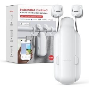 SwitchBot Smart Automatic Curtain Opener - Bluetooth Remote Control with App/Timer, Upgraded High-Performance Motor, Add SwitchBot Hub to Make it Work with Alexa, Google Home,...