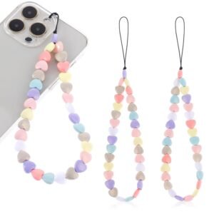Tiesome Cute Mobile Lanyard Beaded Phone Strap Wrist Strap Hanging Cord Chain Accessories for Women Girls