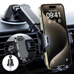 VANMASS 2025 BEST Car Phone Holder [Upgraded Suction & Clip]Rotatable Universal Mobile Phone Mount Dashboard Windscreen Vent Cradle Van Automobile Accessories for iPhone 16 Pro...