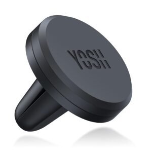 YOSH Car Phone Holder, Magnetic Phone Holder with Strong Upgraded Magnets, Super Stable Air Vent Cradle Compatible with iPhone & Samsung Includes Metal Plates, Car Accessories